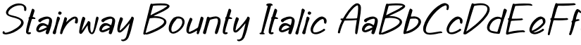 Stairway Bounty Italic font