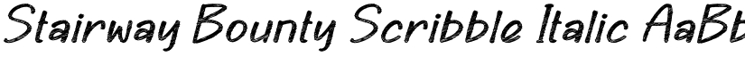 Stairway Bounty Scribble Italic font