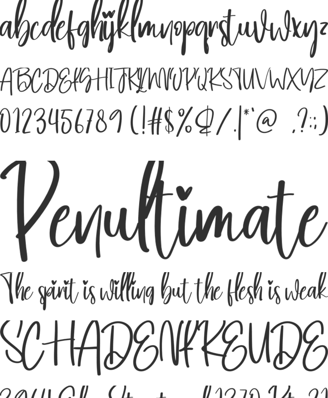 Merry And Bright font preview