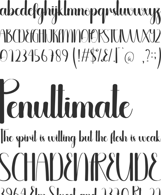 Outday font preview