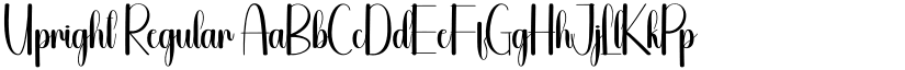Upright Regular font