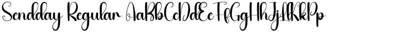 Sendday Regular font