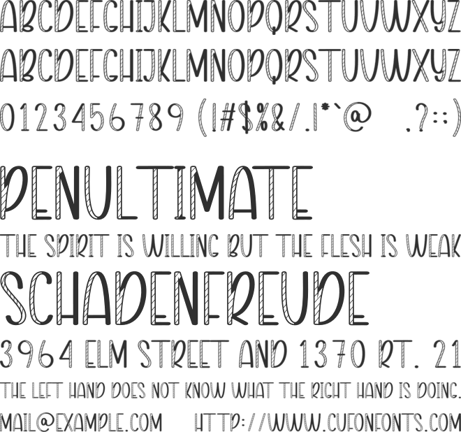 Happy Nightday font preview