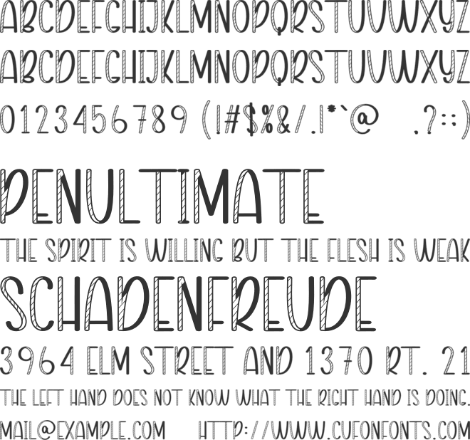 Happy Nightday font preview