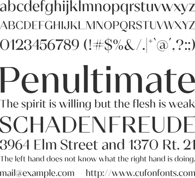 FH Ampersand Display Test font preview