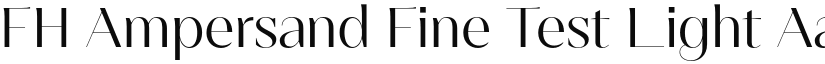 FH Ampersand Fine Test Light font
