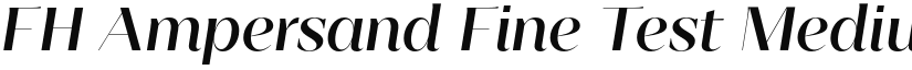 FH Ampersand Fine Test Medium Italic font