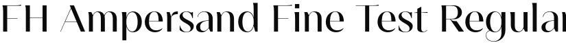 FH Ampersand Fine Test Regular font