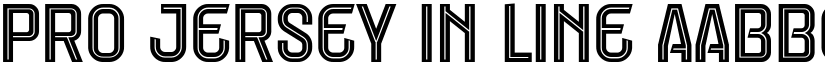 Pro Jersey In Line font