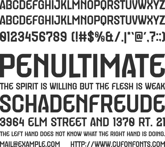 Pro Jersey font preview