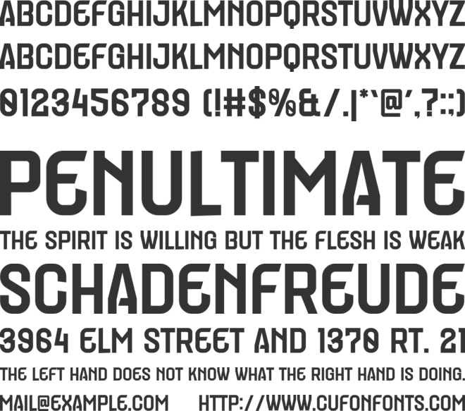 Pro Jersey font preview