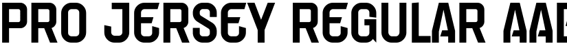 Pro Jersey Regular font