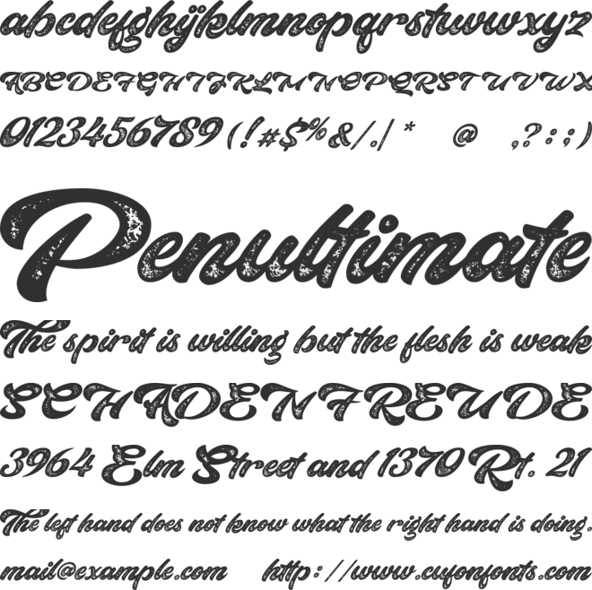 Thalib Textured font preview
