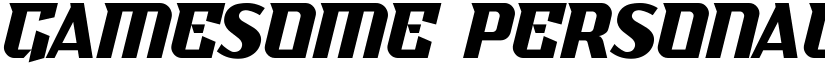 Gamesome Personal Use font