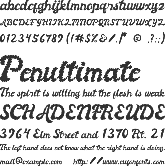 Vintage Stitch font preview