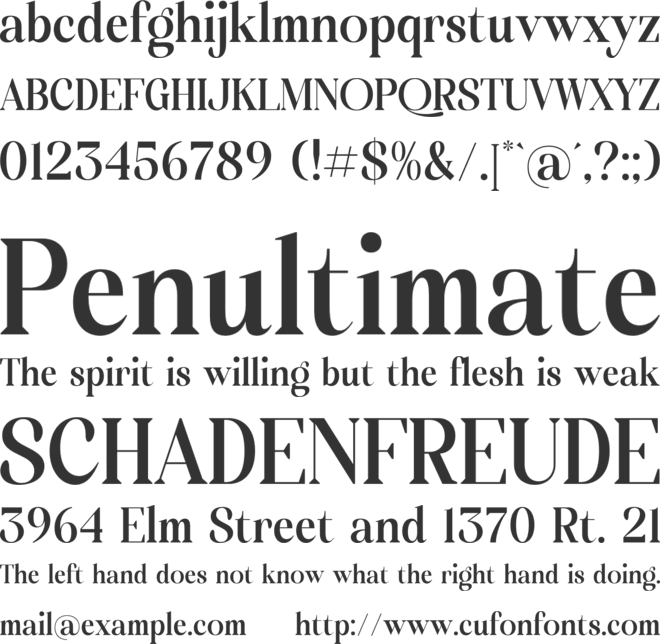 Molgiant Belliontera font preview