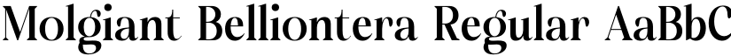 Molgiant Belliontera Regular font