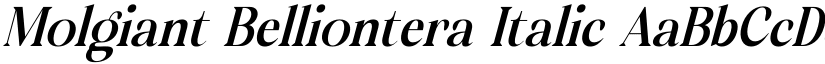 Molgiant Belliontera Italic font