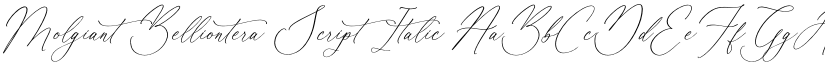 Molgiant Belliontera Script Italic font