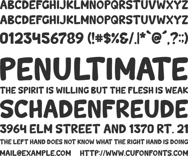 Wishcar Moundy font preview