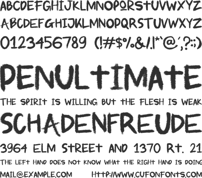 Brushink font preview