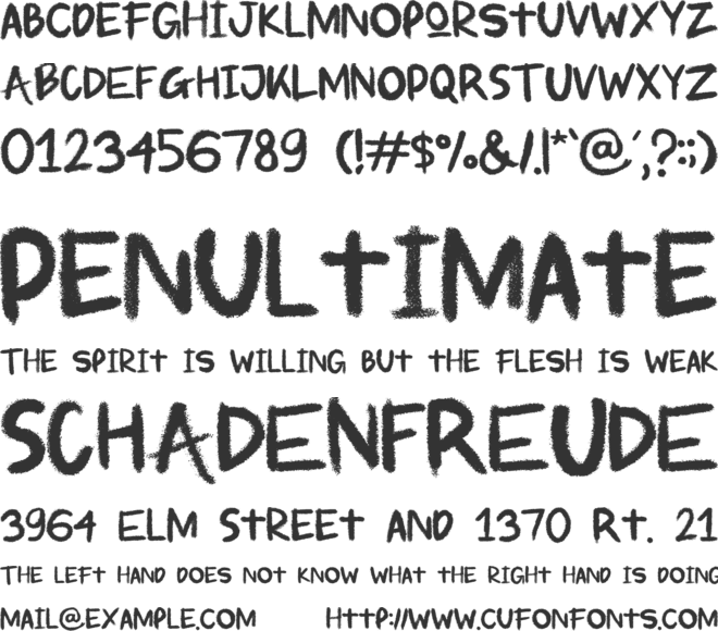 Brushink font preview