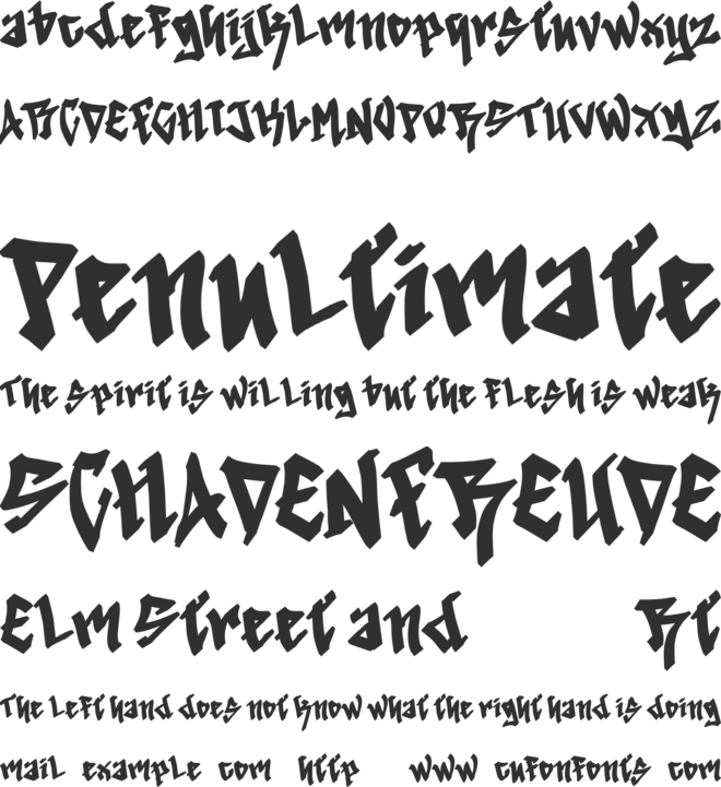 Human Syndicate - 1 font preview