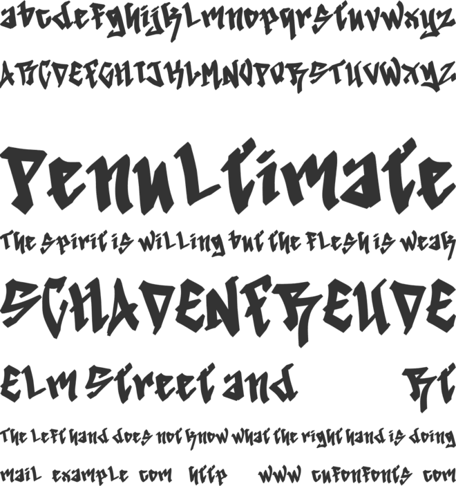 Human Syndicate - 1 font preview