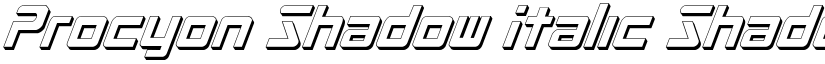 Procyon Shadow Italic Shadow Italic font