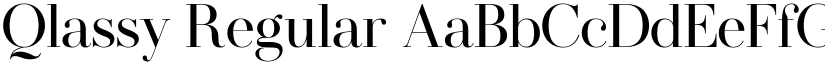 Qlassy Regular font