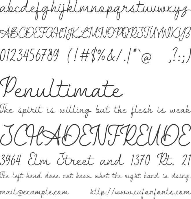 Alexana font preview