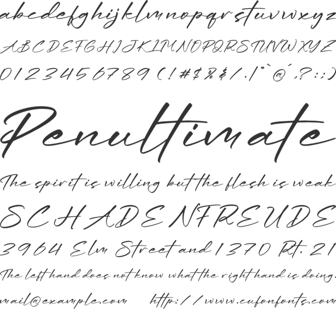 Realista Thiffany font preview