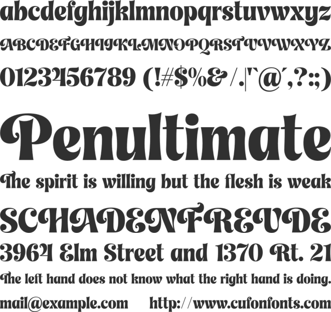 Rolie Twily font preview