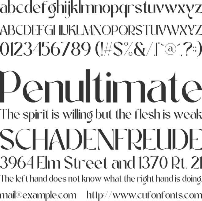 Rouganeck font preview