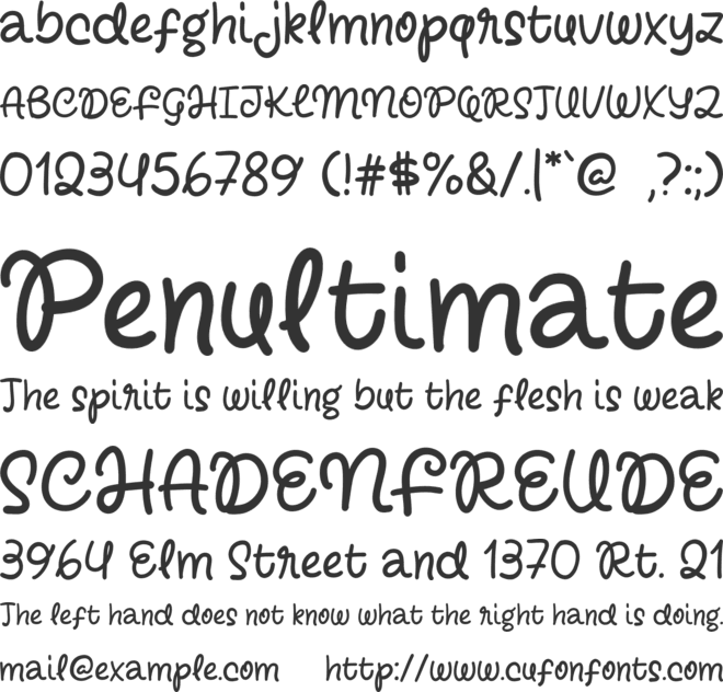 Monday Angel font preview