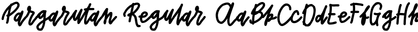 Pargarutan Regular font