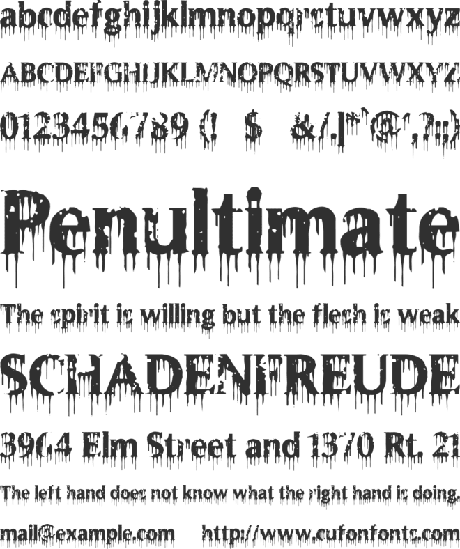 Bloodletting Legacy font preview