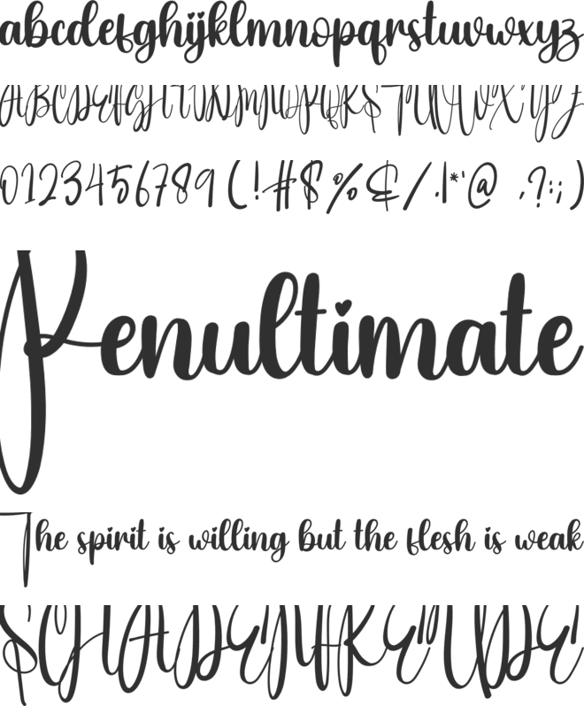 The Gift font preview