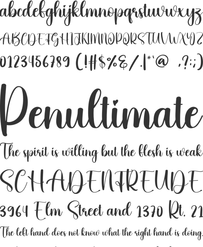 Homepage font preview