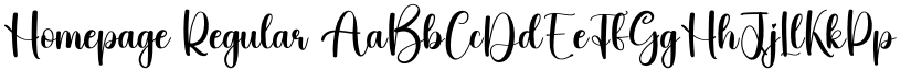 Homepage Regular font