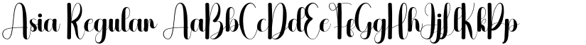 Asia Regular font