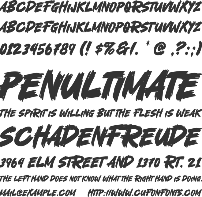 Fatal Fighter font preview