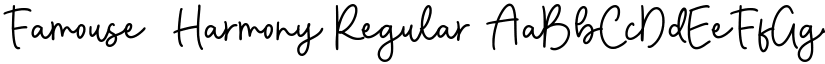Famouse  Harmony Regular font