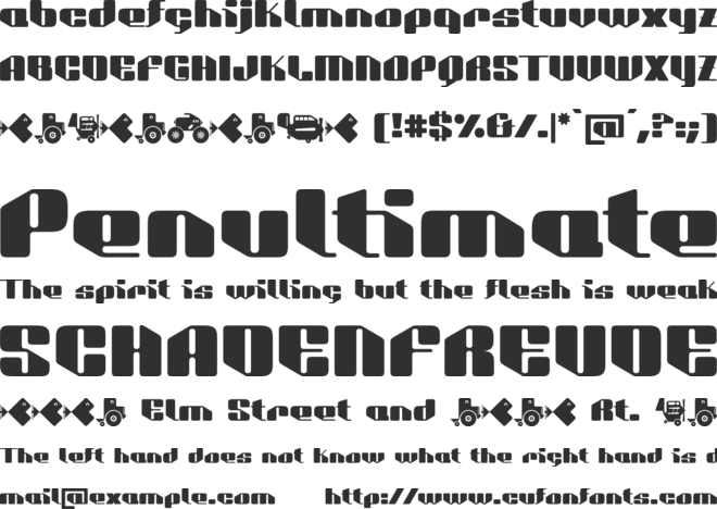 Odisean Tech font preview