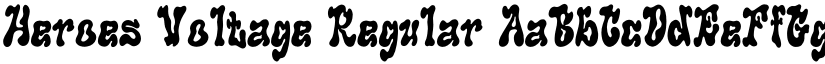 Heroes Voltage Regular font