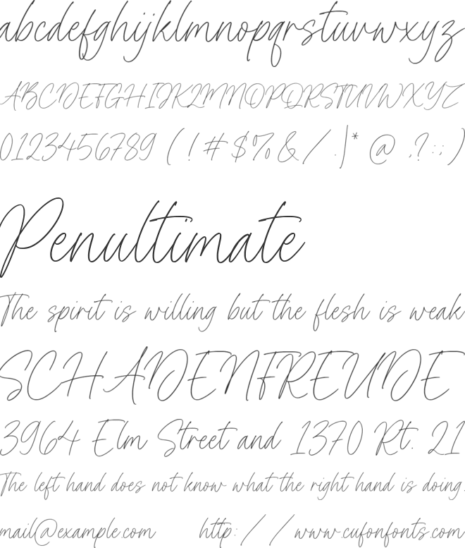 Timothy Gilbert font preview
