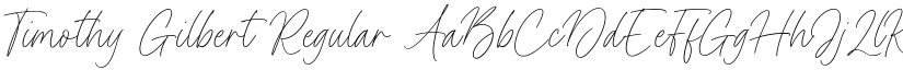 Timothy Gilbert Regular font