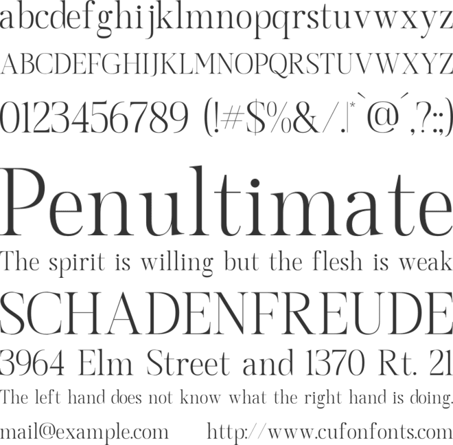 Megdira font preview