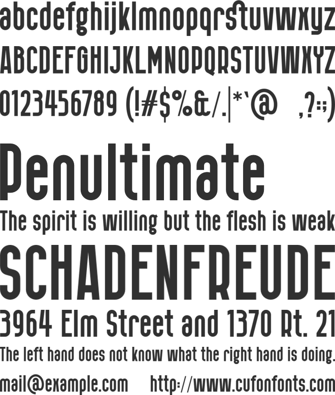 HURSY font preview