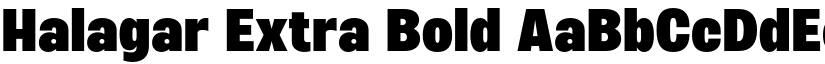 Halagar Extra Bold font